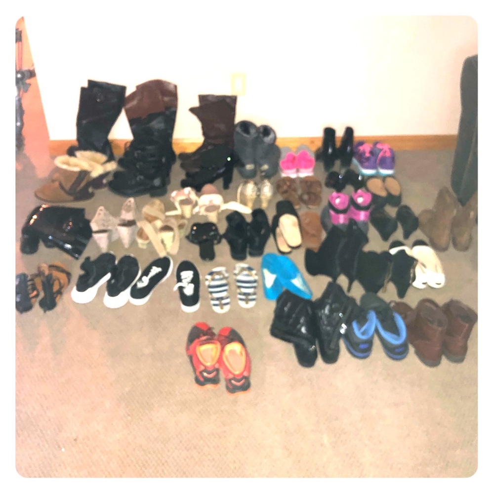 A large “lot” of shoes